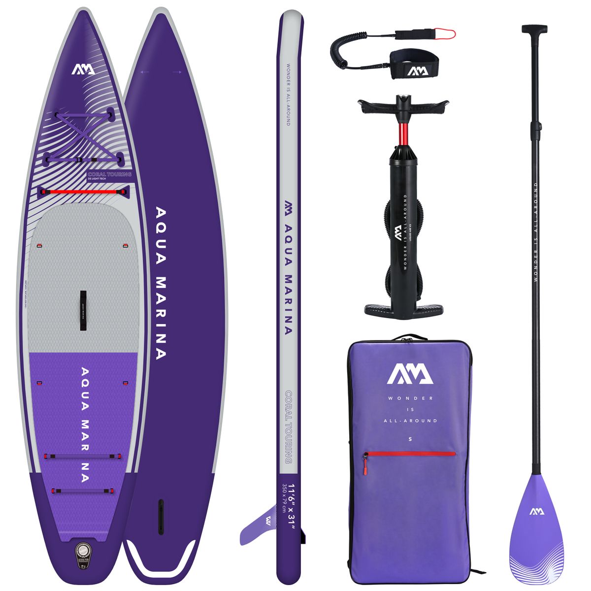 Aqua Marina Stand Up Paddle Touring CORAL violet 350 cm Gonser.ch