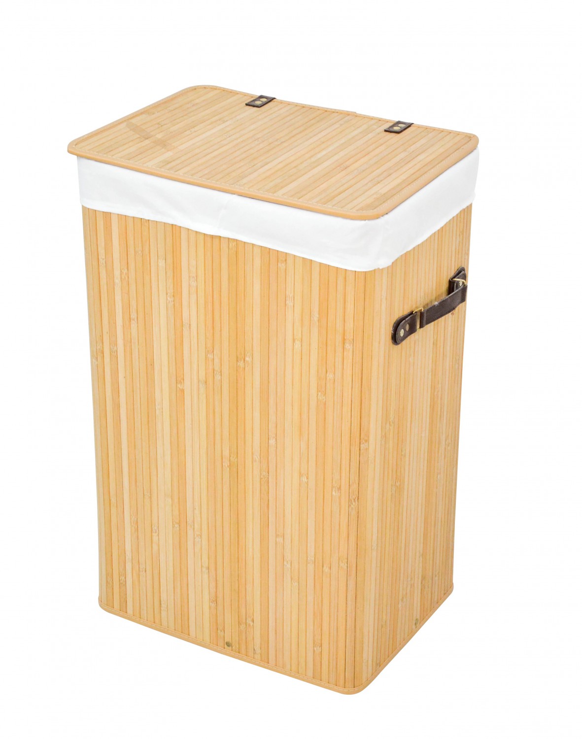 Wäschekorb Wäschetruhe aus Bambus eckig Grösse M | Online Shop Gonser